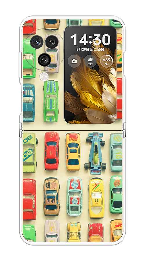 

Чехол на Oppo Find N3 Flip "Машинки", Бежевый;красный;желтый, 2517250-1