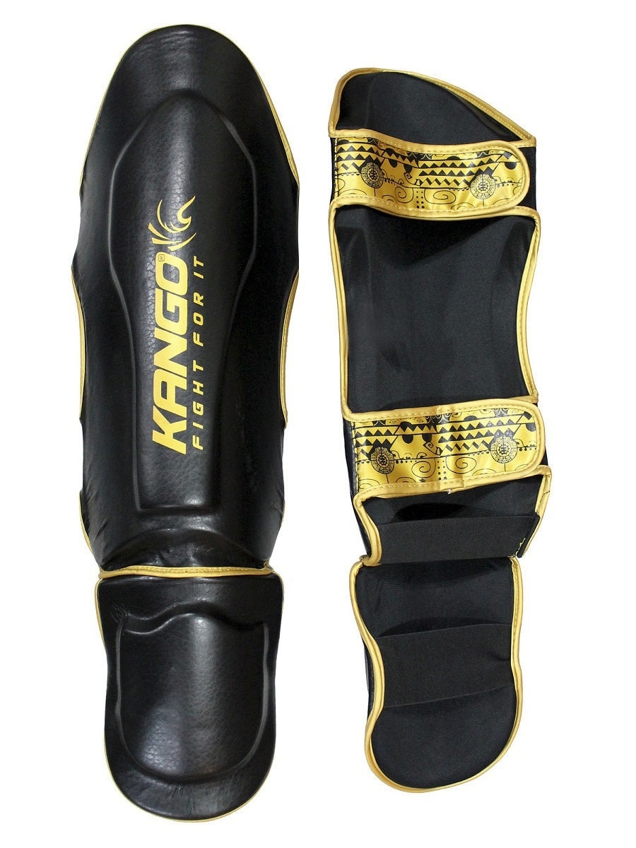 фото Щитки kango ssk-053 black/golden pu (s/m)