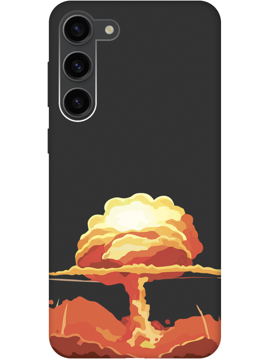 

Чехол на Samsung Galaxy S23+ силиконовый матовый Soft Touch с принтом "Boom", Черный;красный, 20000660