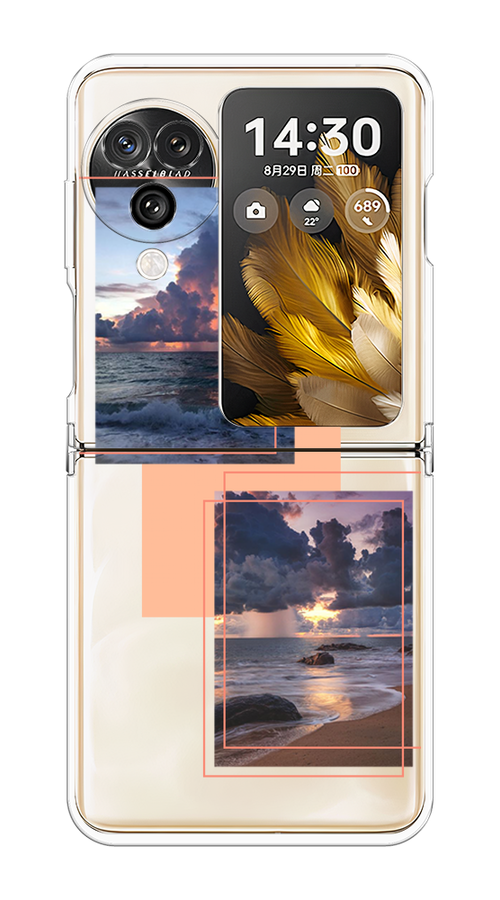 

Чехол на Oppo Find N3 Flip "Sky collage", Розовый;прозрачный;синий, 2517250-1