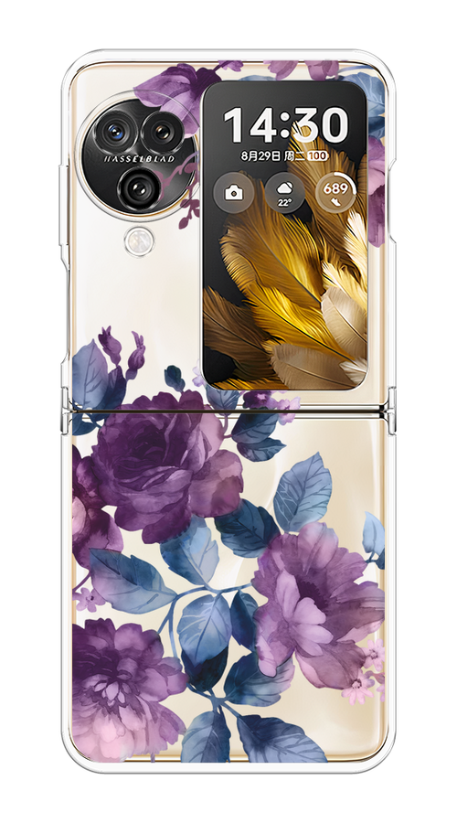 

Чехол на Oppo Find N3 Flip "Purple Blossoms", Синий;фиолетовый, 2517250-1
