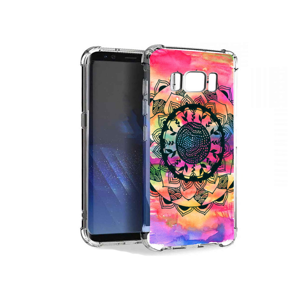 

Чехол MyPads Tocco для Samsung Galaxy S8+ яркая абстракция круглый цветок, Tocco
