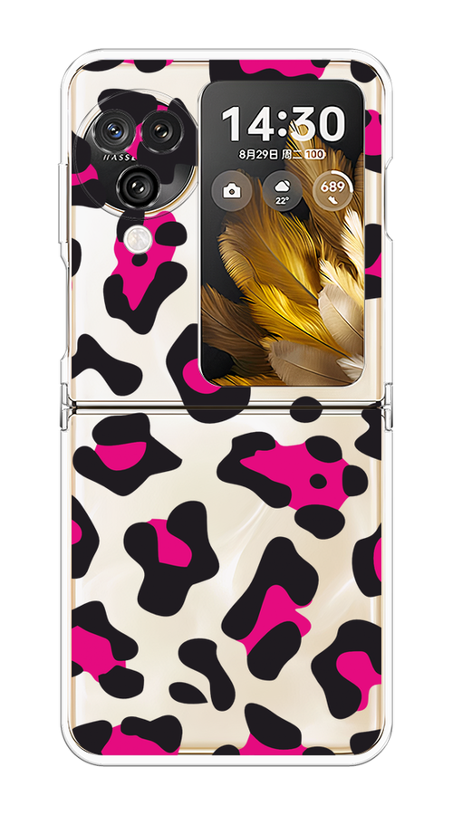 

Чехол на Oppo Find N3 Flip "Pink cow spots", Черный;розовый, 2517250-1