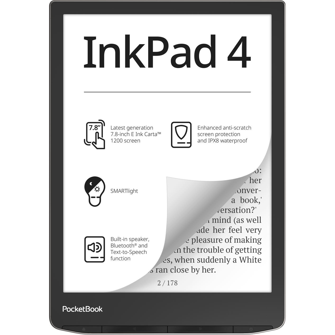 Книга электронная PocketBook 743G Ink Pad 4, Stardust Silver