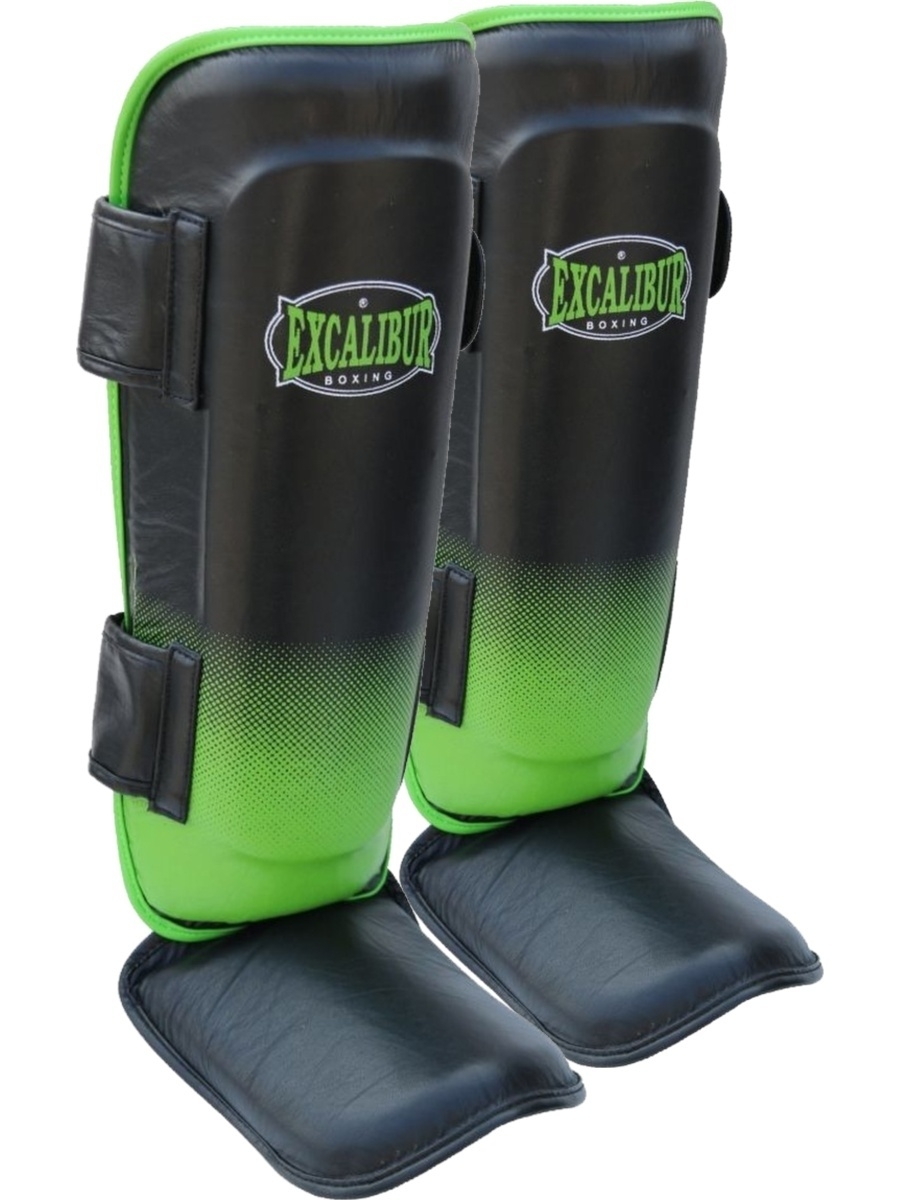 фото Щитки голень-стопа excalibur 1020 green/black pu (s)