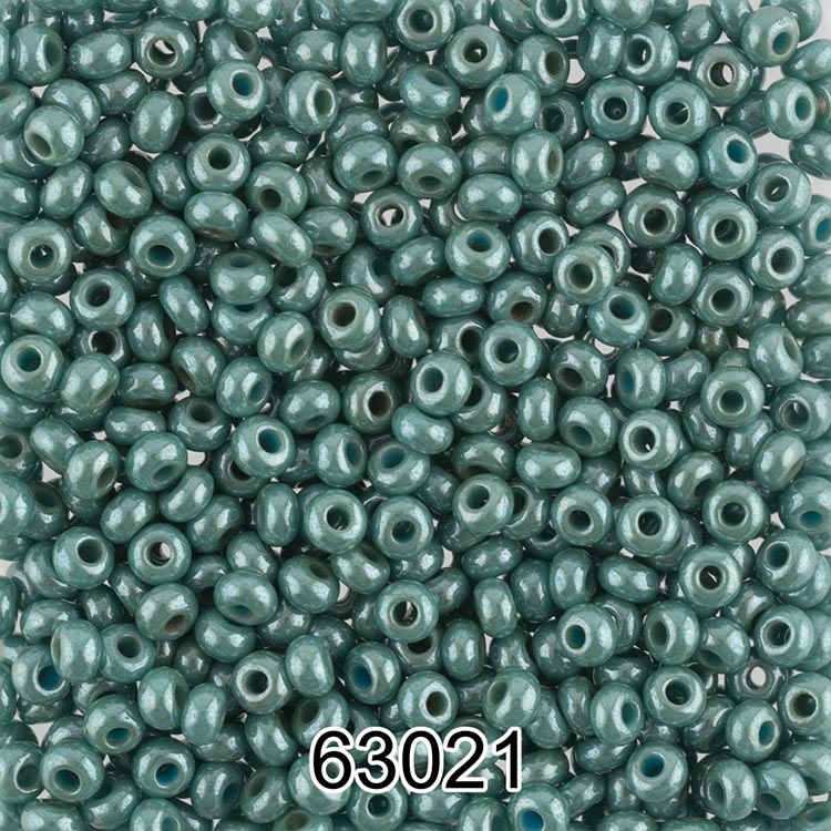 

Бисер Preciosa круглый 7, 10/0, 2,3 мм, 500 г, цвет 63021 серо-зеленый