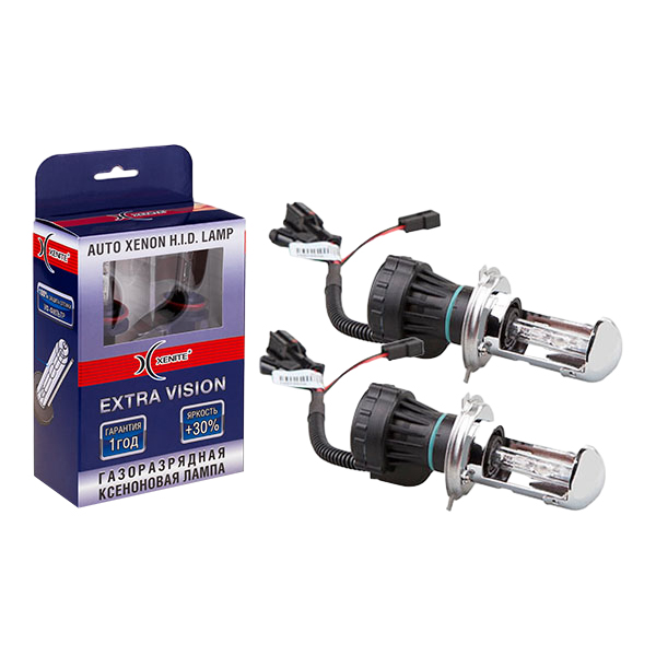 Лампа Ксеноновая Головного Света H4 H/L 6000К Extra Vision Яркость +30% 12-24V 35W Блистер