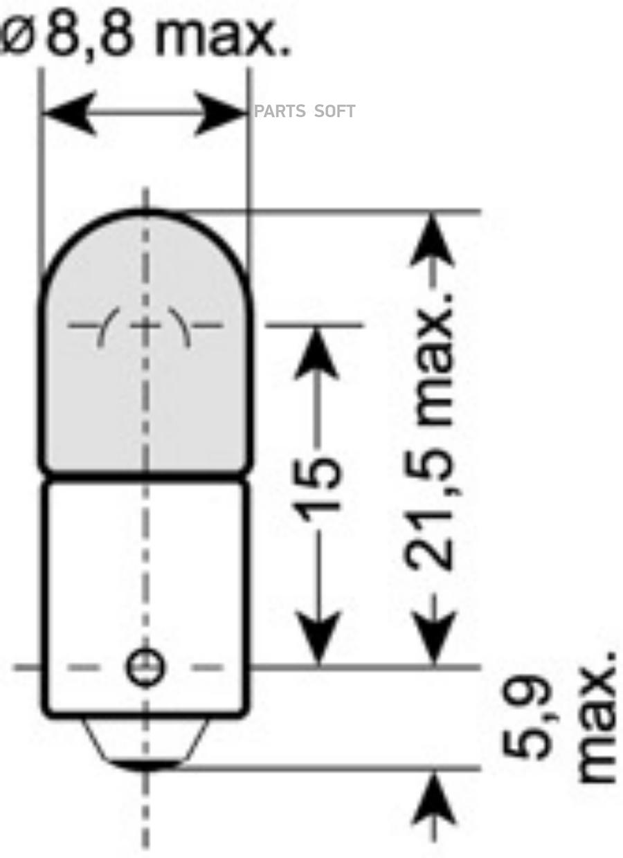 

Лампа 12V 6W BA9s ORIGINAL LINE качество оригинальной запасной части (ОЕМ) 1 шт.