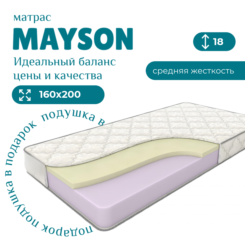 Матрас Mayson Memory Soft Roll 160 x 200 см 18028₽