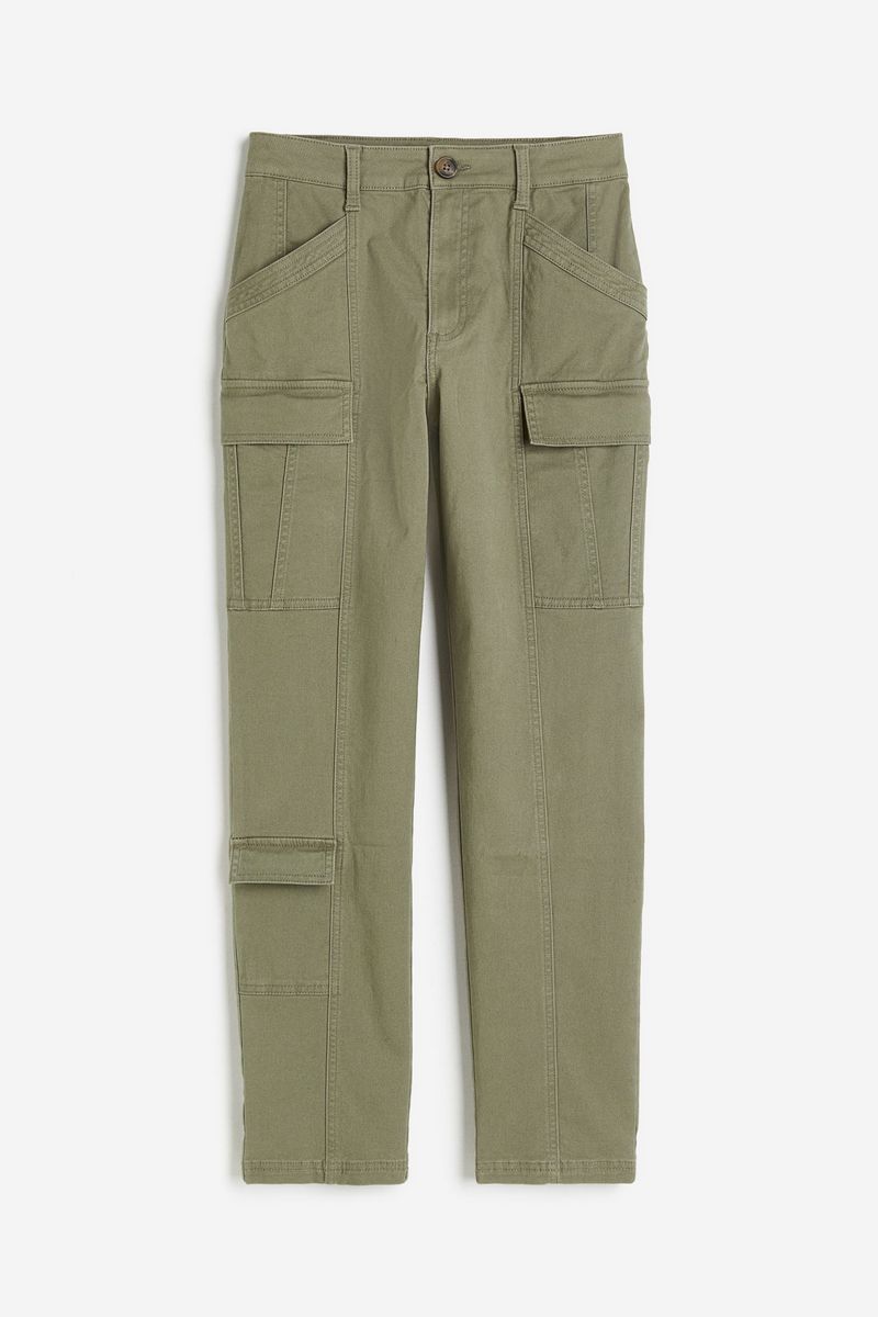 

Брюки женские H&M 1207080 хаки 44 EU, 1207080