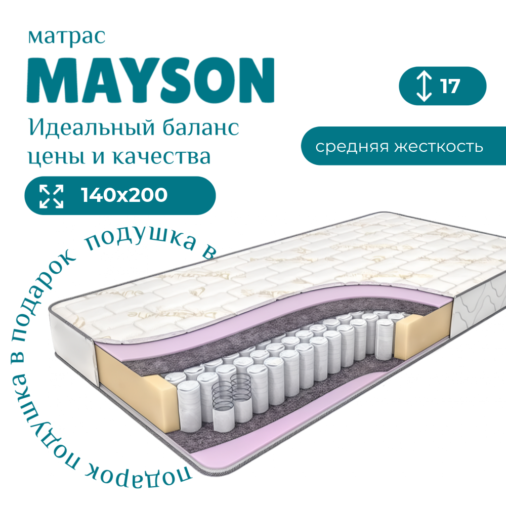 Матрас Mayson Basic Comfort 140 x 200 см 11680₽