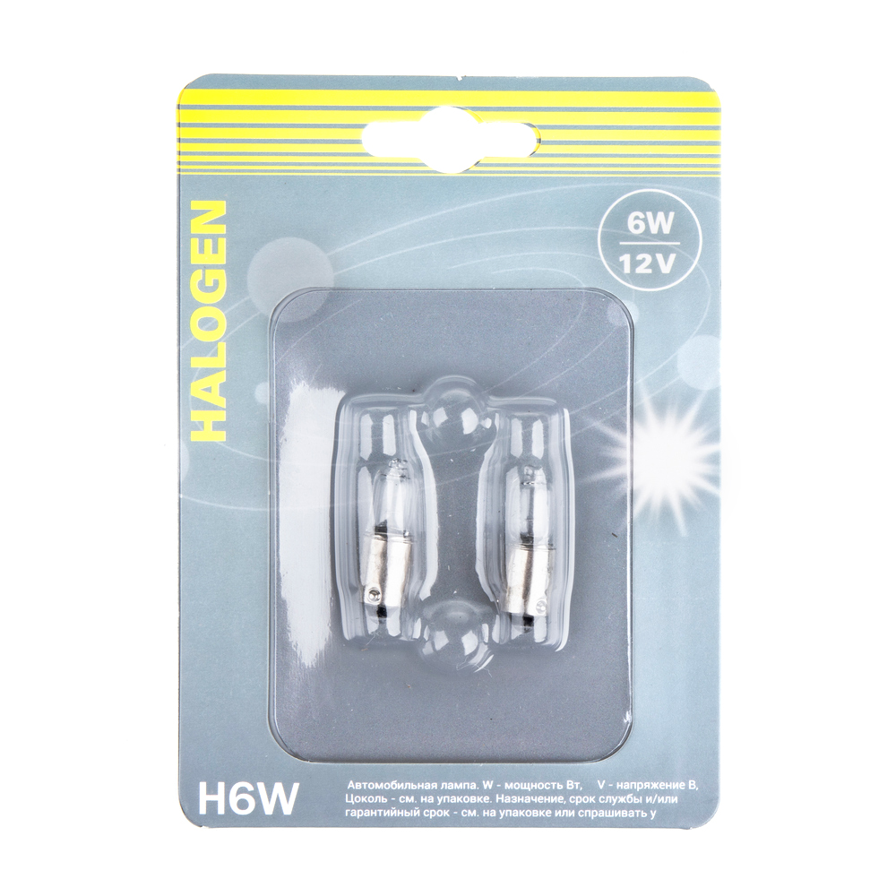 

Лампа H6W 12V 6W BAX9S блистер- 2шт.