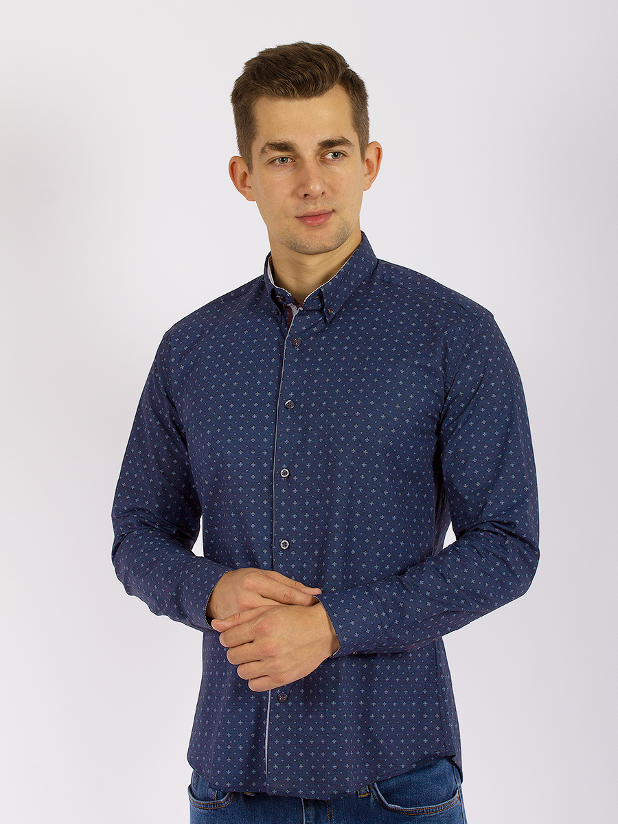 

Рубашка мужская ZEN-ZEN GD31600011 синяя M, GD31600011