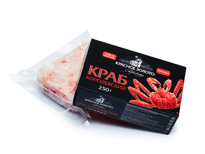 Мясо камчатского краба Красное Золото 320 г