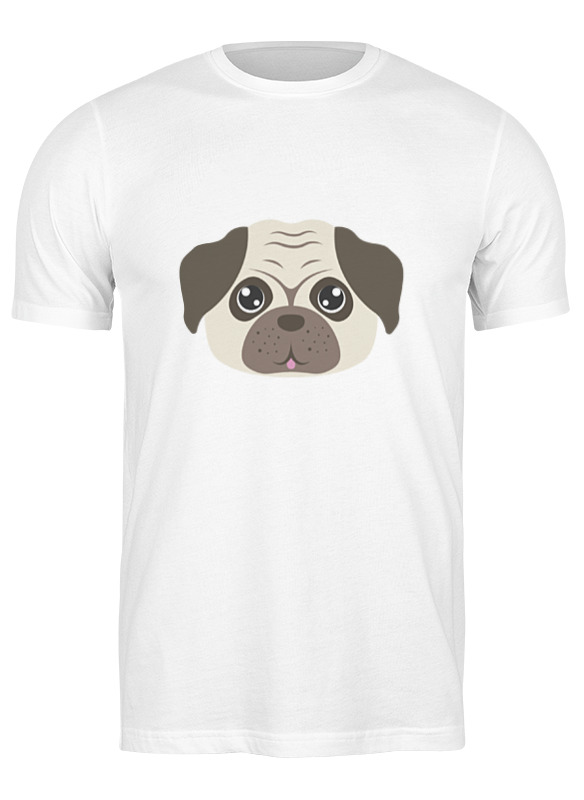 

Футболка мужская Printio Мопс. белая 3XL, Мопс.