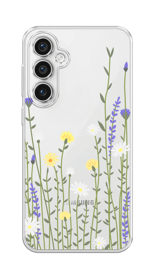 

Чехол Homey на Samsung Galaxy S23 FE 5G "Ромашка и лаванда", Зеленый;желтый;прозрачный, 2108450-1