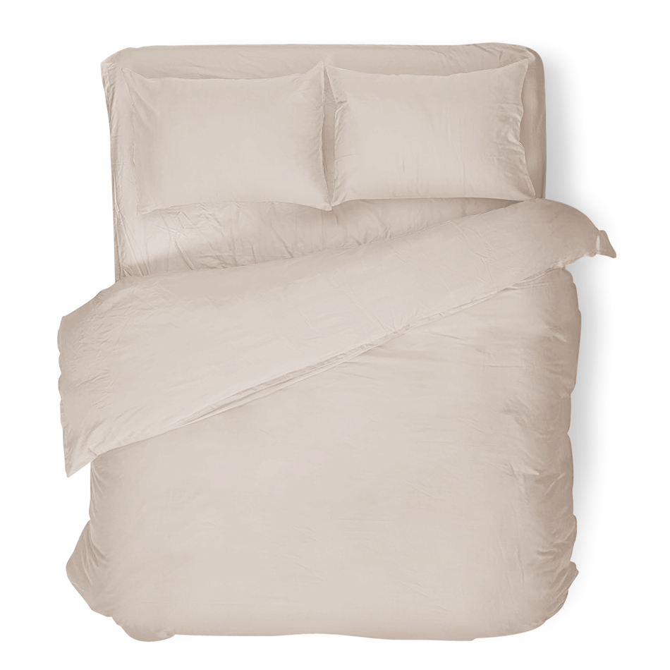 

Постельное белье из поплина Uniqcute Latte 2 спальное наволочки 50х70 см, КПБ Серия UQ