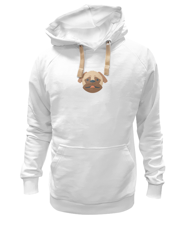 

Толстовка унисекс Printio Мопс. белая 3XL, Мопс.