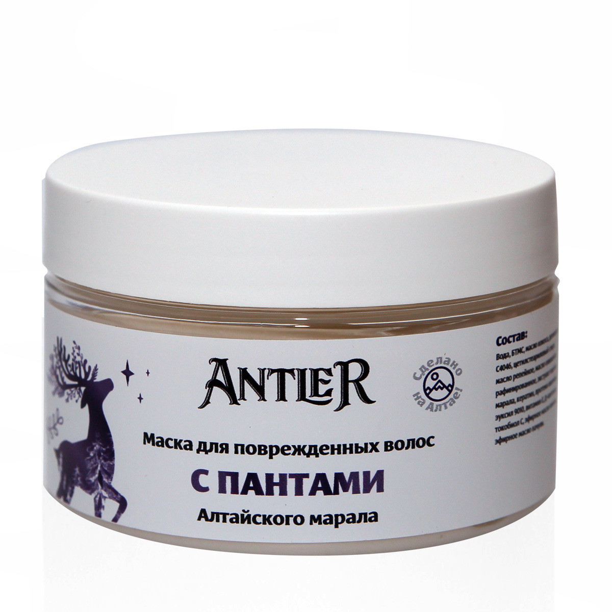 

Маска Antler с экстрактом пантов Алтайского марала для поврежденных волос 200 мл