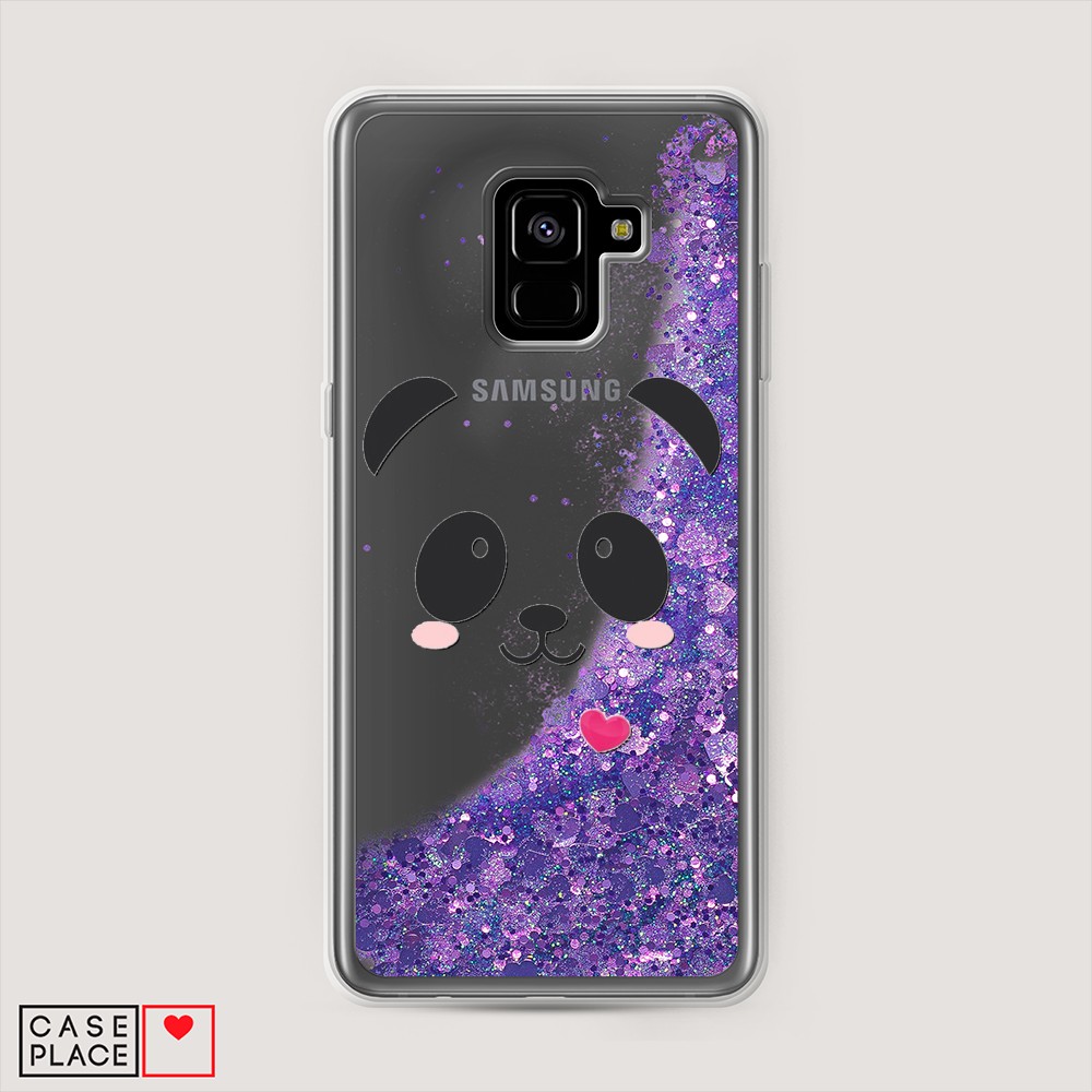 

Чехол Awog на Samsung Galaxy A8 Plus "Влюбленный панда контур", Разноцветный, 25592-1
