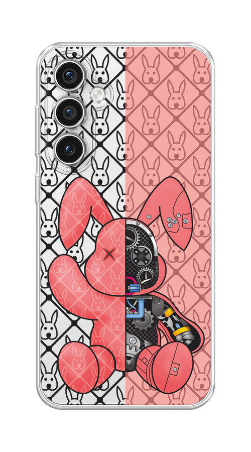 

Чехол Homey на Samsung Galaxy S23 FE 5G "Киборг-заяц розовый", Розовый;прозрачный;черный, 2108450-1