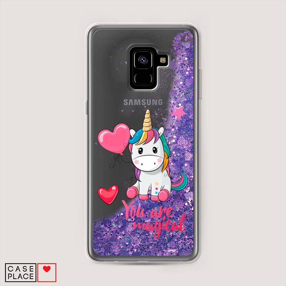 

Чехол Awog на Samsung Galaxy A8 Plus "Волшебная единорожка", Разноцветный, 25592-1