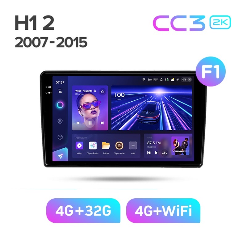 Магнитола TEYES HYUNDAI H1 2007-2015 г CC3 2K 432ГБ 3389000₽
