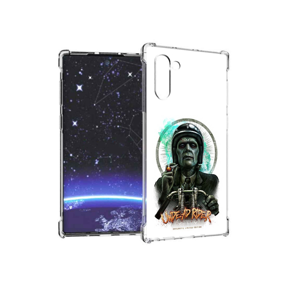 

Чехол MyPads Tocco для Samsung Galaxy Note 10 зеленый мужчина с сигаретой на мотоцикле, Прозрачный, Tocco