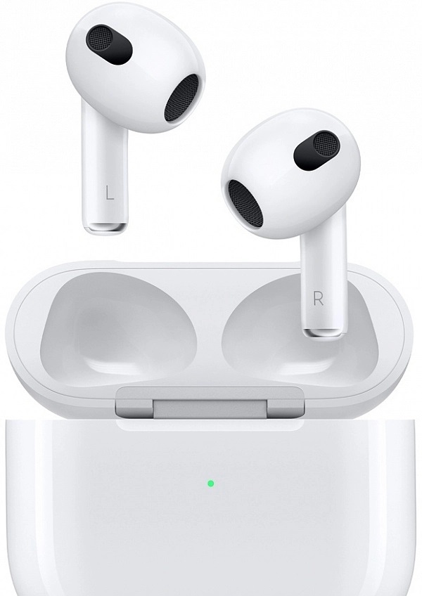 

Беспроводные наушники Apple AirPods (3-го поколения) в зарядном футляре, (MME73), AirPods 3