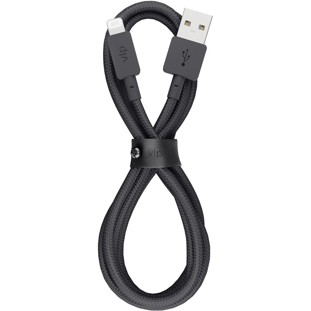 Кабель lightning - usb VLP Nylon Cable USB-Lighting 1.2 м, чёрный 1.2 м черный