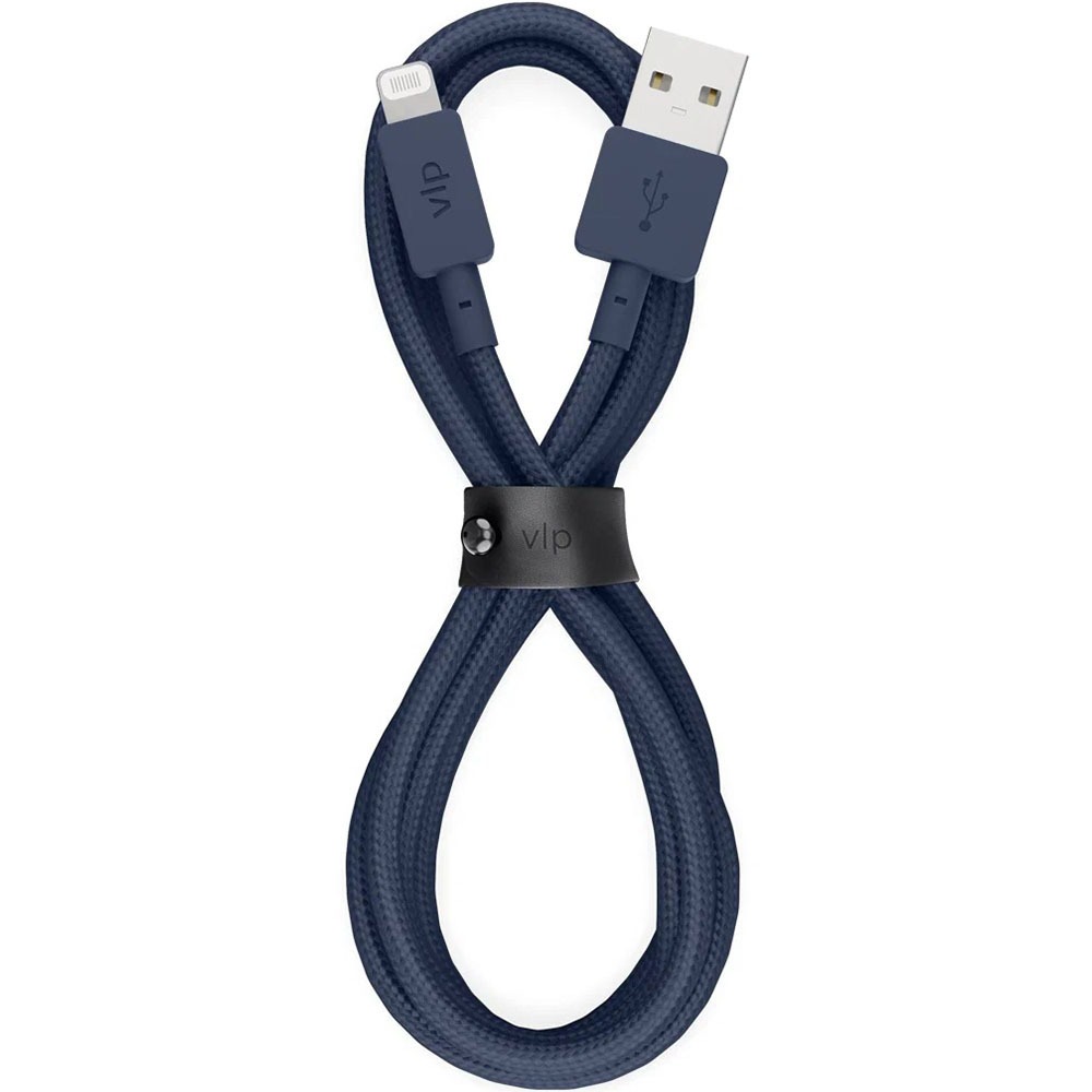 фото Кабель lightning - usb vlp nylon cable usb-lighting 1.2 м, тёмно-зелёный 1.2 м зеленый