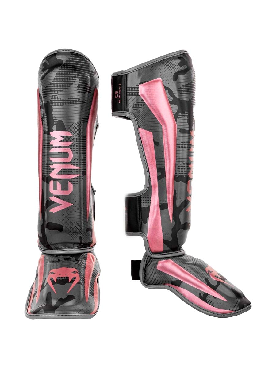 Щитки Venum Elite Black/Pink Gold (M)