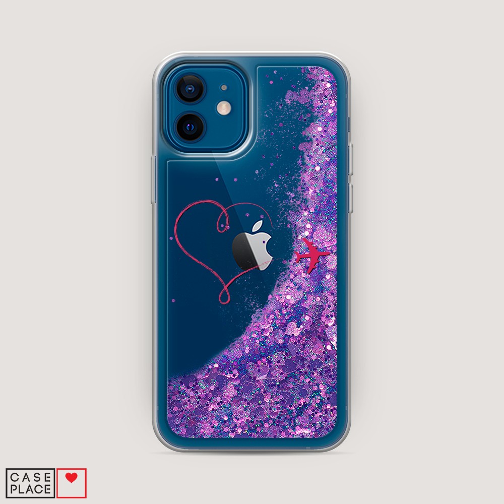 

Чехол Awog на Apple iPhone 12 / Айфон 12 "Сердце и самолет", Разноцветный, 12592-1