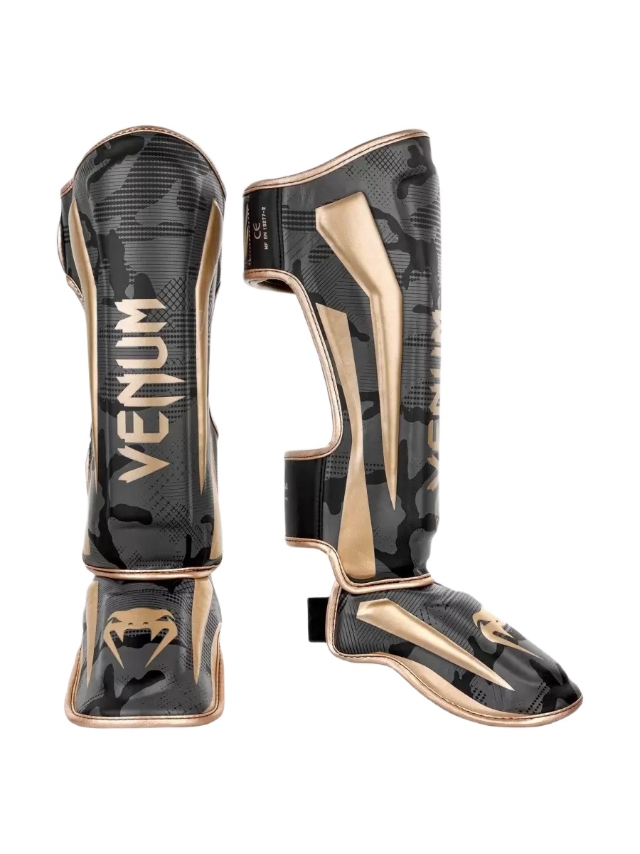 Щитки Venum Elite Dark Camo/Gold (XL)