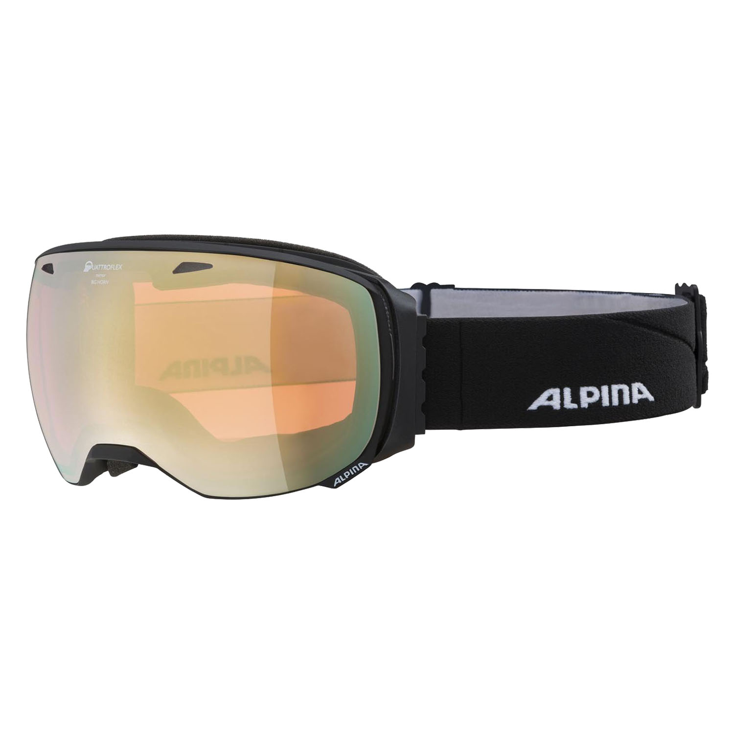

Маска Горнолыжная Alpina Big Horn Q Black Matt/Q Gold Sph. S2 (L) 2024-25, Big Horn Q