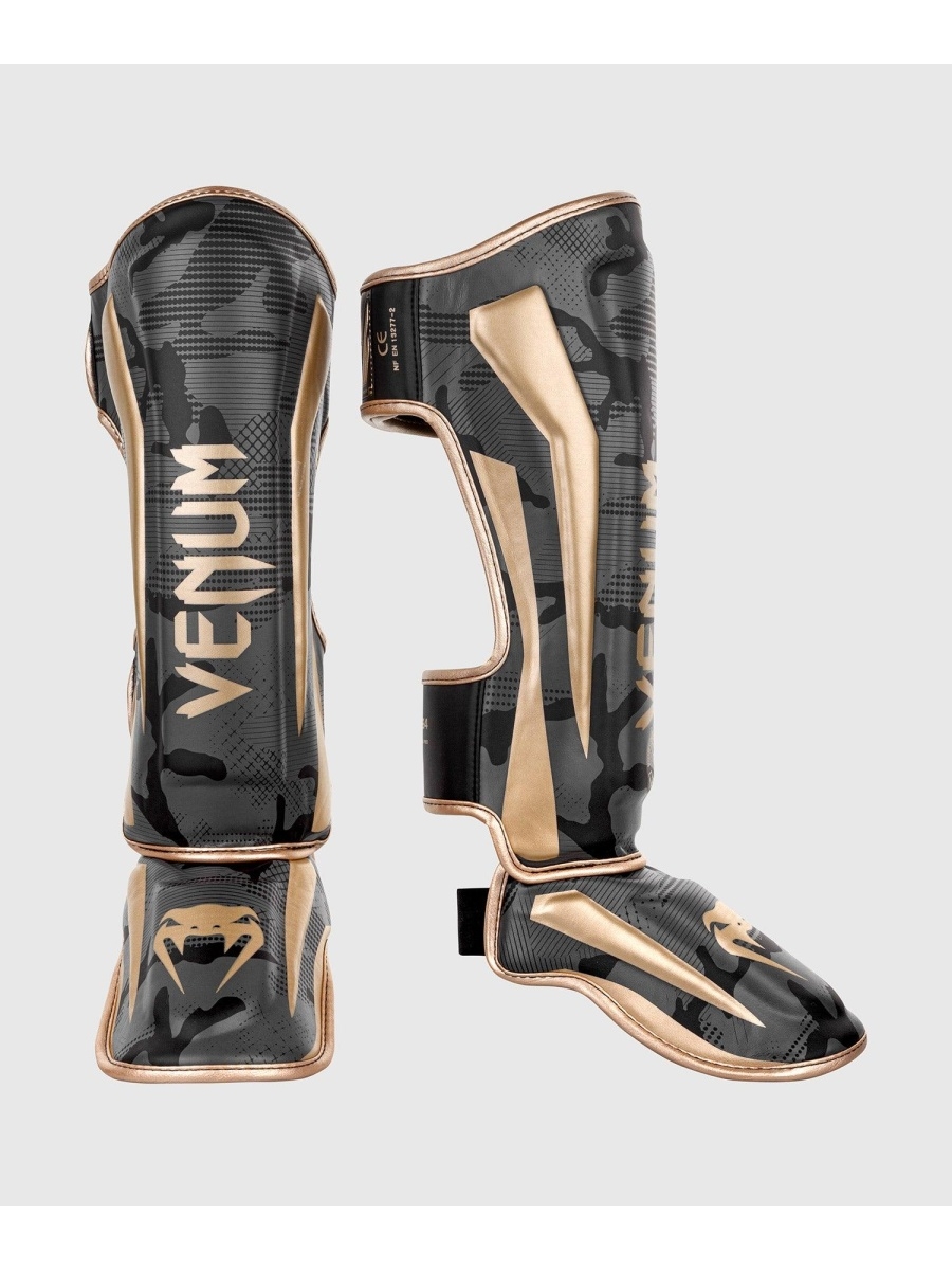 фото Щитки venum elite dark camo/gold (l)