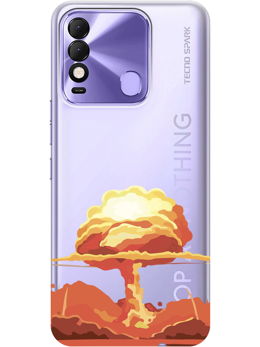 

Чехол на Tecno Spark 8 силиконовый с принтом "Boom", Прозрачный;красный, 20000148