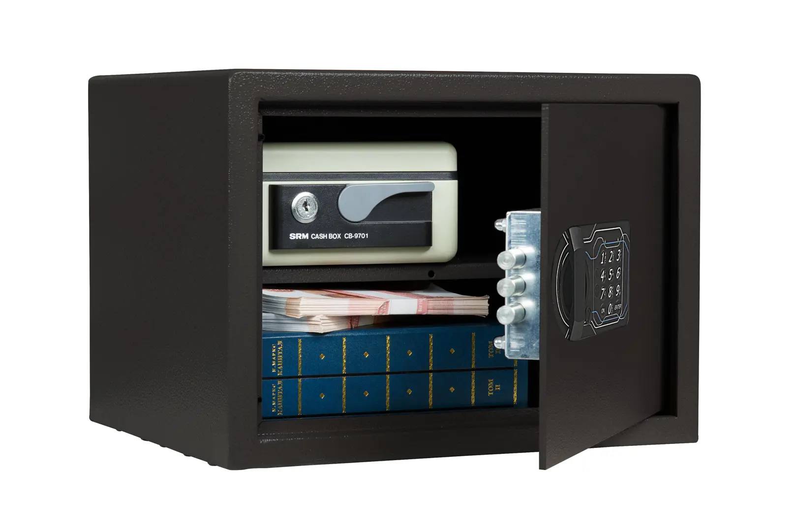 

Сейф L-11D, электронный замок, 25x34x28 см, Черный