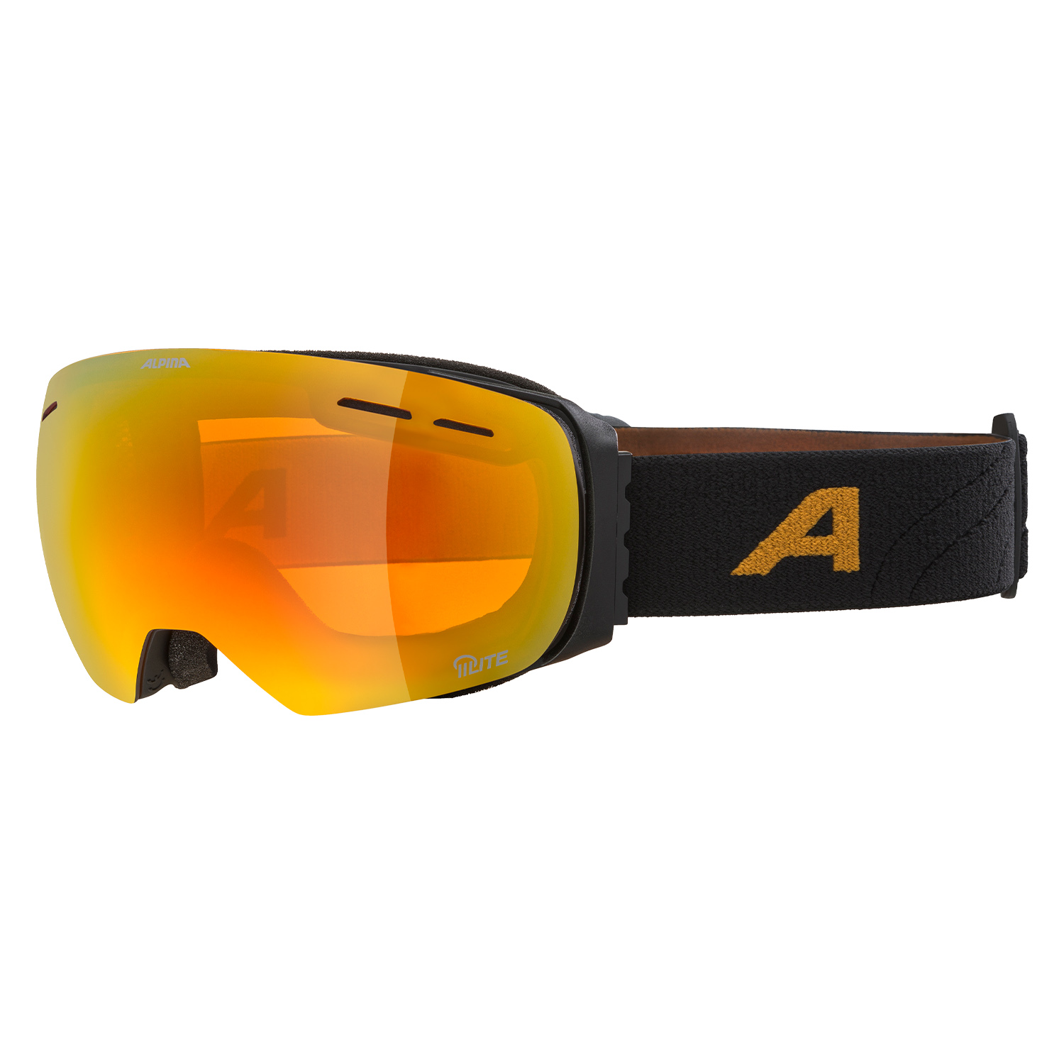 

Маска Горнолыжная Alpina Granby Q-Lite Black-Gold Matt/Q-Lite Red Sph. S2 (M) 2024-25, Granby Q-Lite