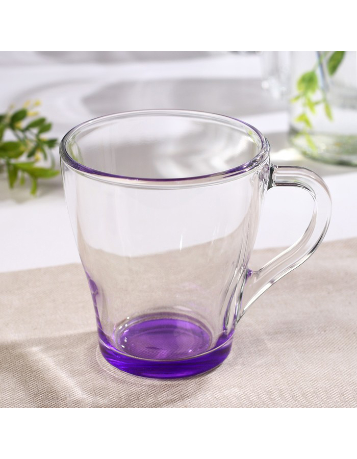 

Кружкa для чая GiDGLASS Джем стеклянная, 250 мл, фиолетовая