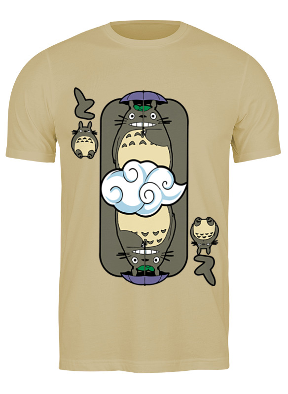 

Футболка мужская Printio Totoro (тоторо) бежевая XL, Бежевый, Totoro (тоторо)