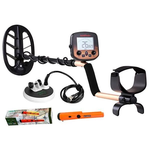 

Металлоискатель Gold Finder FS2 с двумя катушками + Пинпоинтер MD 700, Золотистый;черный, FS2 + MD 700