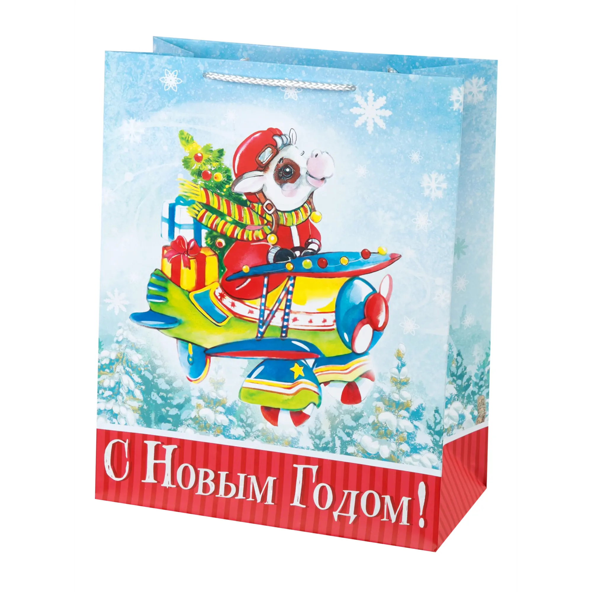 

Пакет подарочный «На самолете» 26x32 см, Разноцветный
