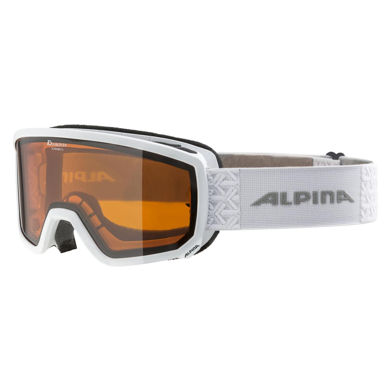 

Маска Горнолыжная Alpina Scarabeo S White Gloss/Orange S2 (S) 2024-25, Scarabeo S