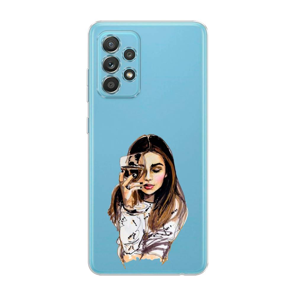 

Чехол Awog на Samsung Galaxy A33 5G / Самсунг A33 5G "Девушка с бокалом", Коричневый;прозрачный;бежевый, 2104450-7