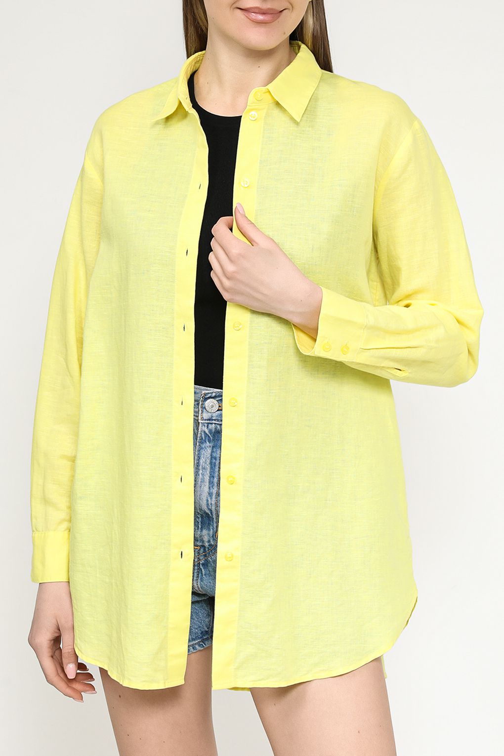 

Рубашка женская Esprit Casual 993EE1F301 желтая M, Желтый, 993EE1F301