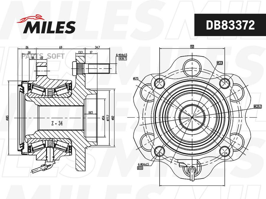 

Ступица С Подшипником Nissan Patrol/Infiniti Qx80/Qx56 10- Зад. Miles DB83372