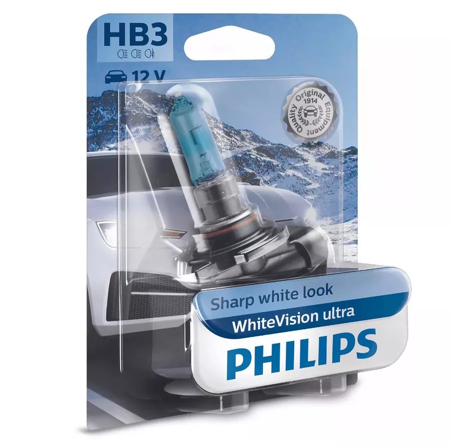 

Philips Автолампа HB3 WhiteVision Ultra 1шт