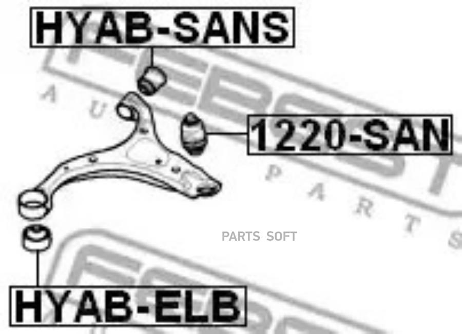 

Сайленблок маленький переднего рычага FEBEST HYAB-SANS