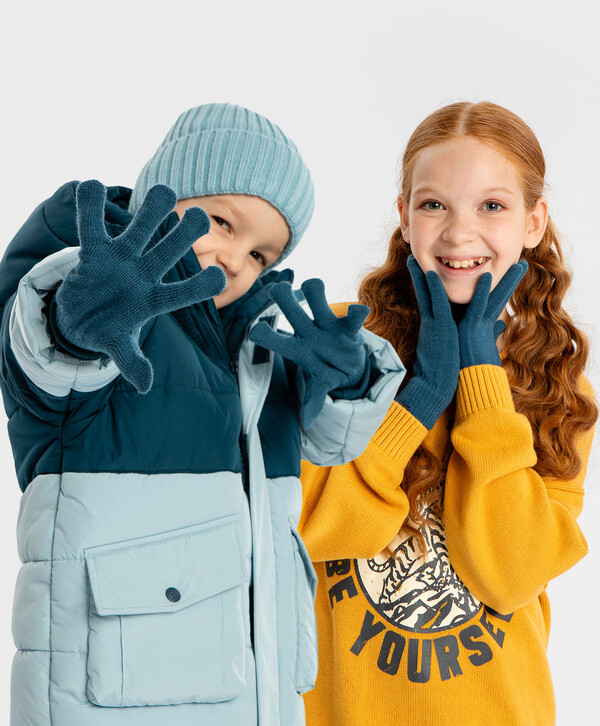 

Перчатки вязаные синие детские Button Blue, 16, 224BBBX7605, Синий, 224BBBX7605